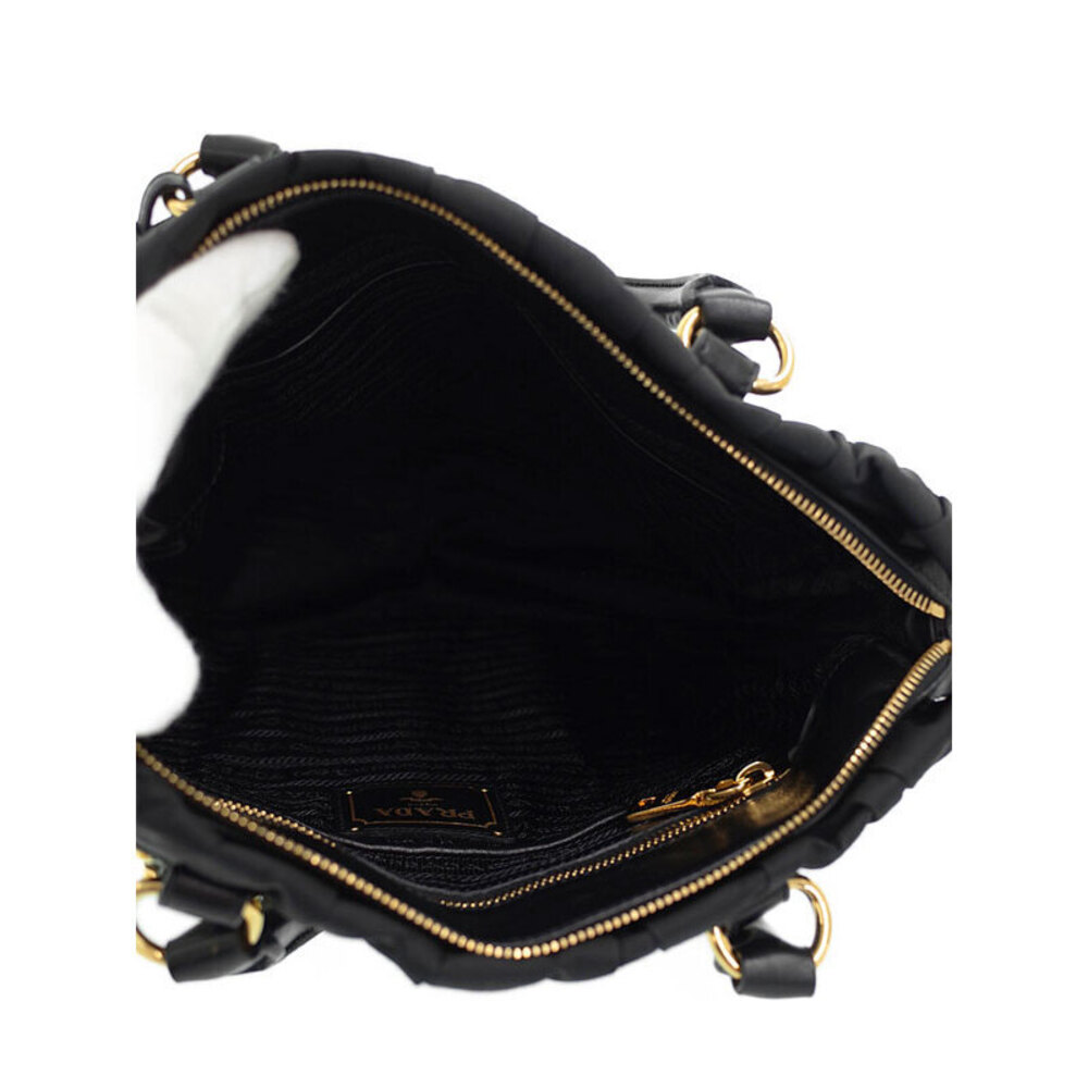 Prada Nappa Gaufre Tote Bag black leather - Picture 3 of 9